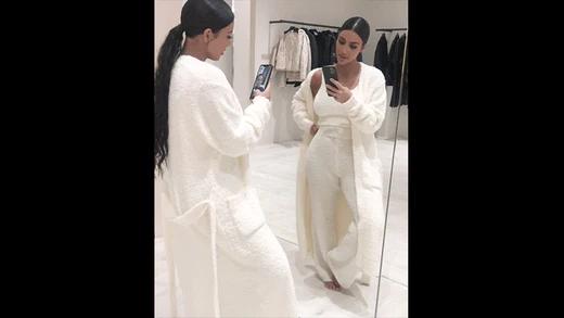 Kim Kardashian FaceTimes with Khloe Kardashian about the SKIMS Cozy Collection