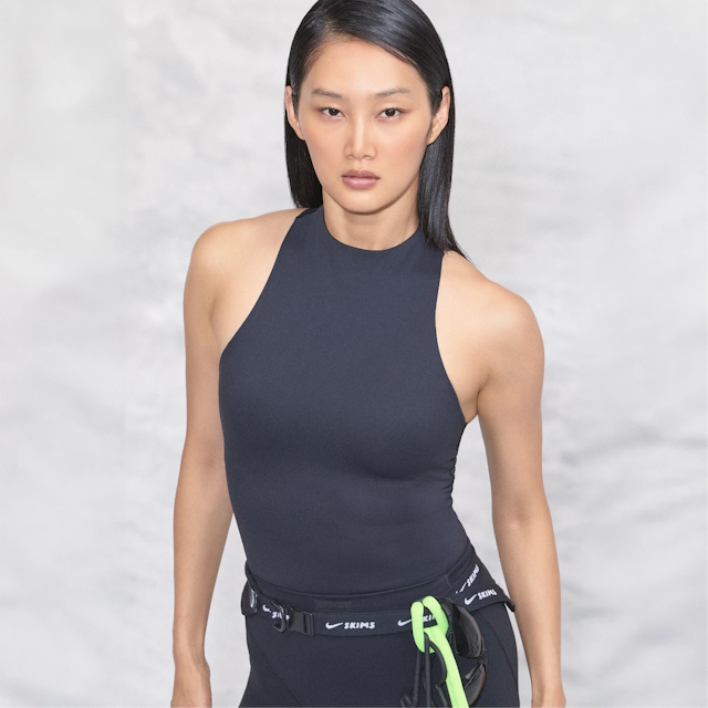 NikeSKIMS Matte Mock Neck Racer Tank