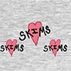 LIGHT HEATHER GREY TRIPLE HEARTS