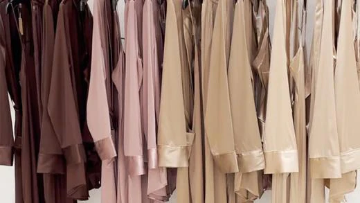 Kim Kardashian walks through SKIMS Silk